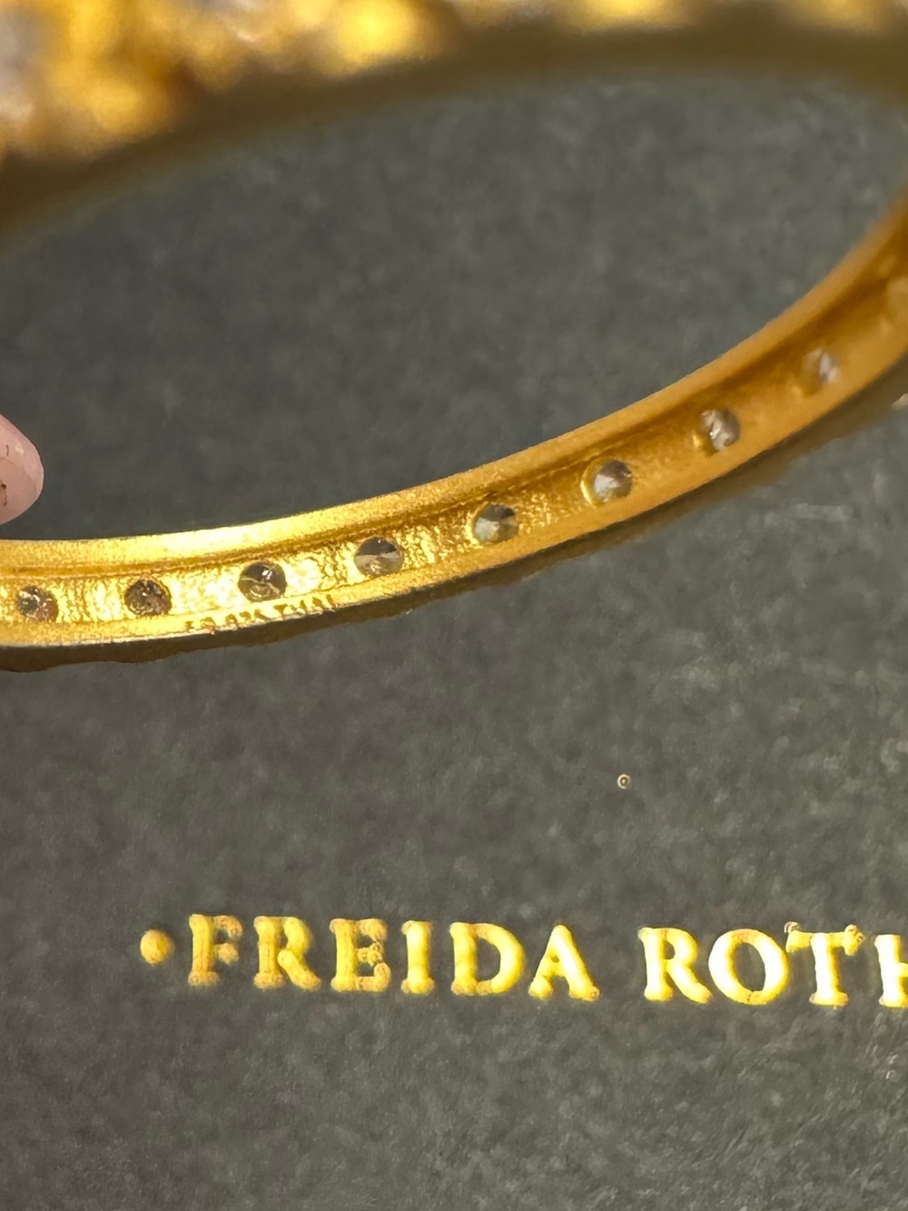 Freida Rothman Matte Gold Stacking Ring - Picture 5 of 6